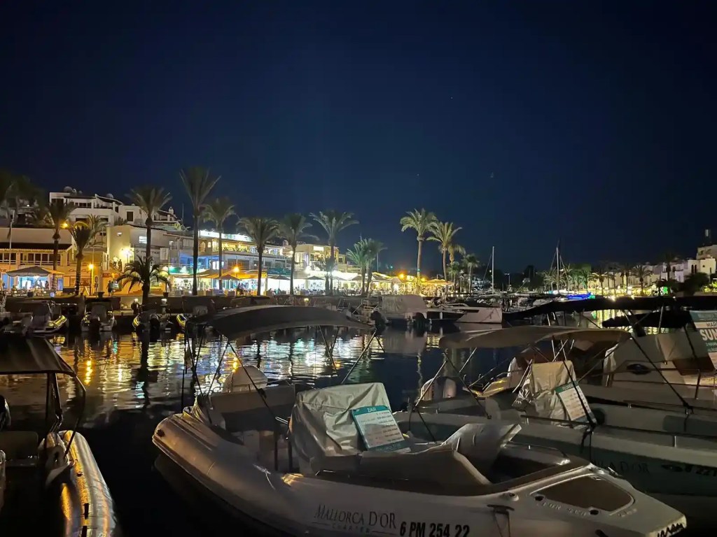 Haven in Cala d´Or in de avond