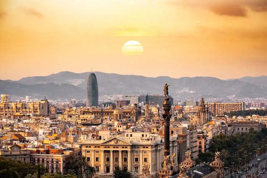 Columbus monument aan La Rambla in Barcelona