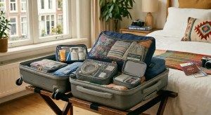 Beste compressie Packing cubes in een koffer